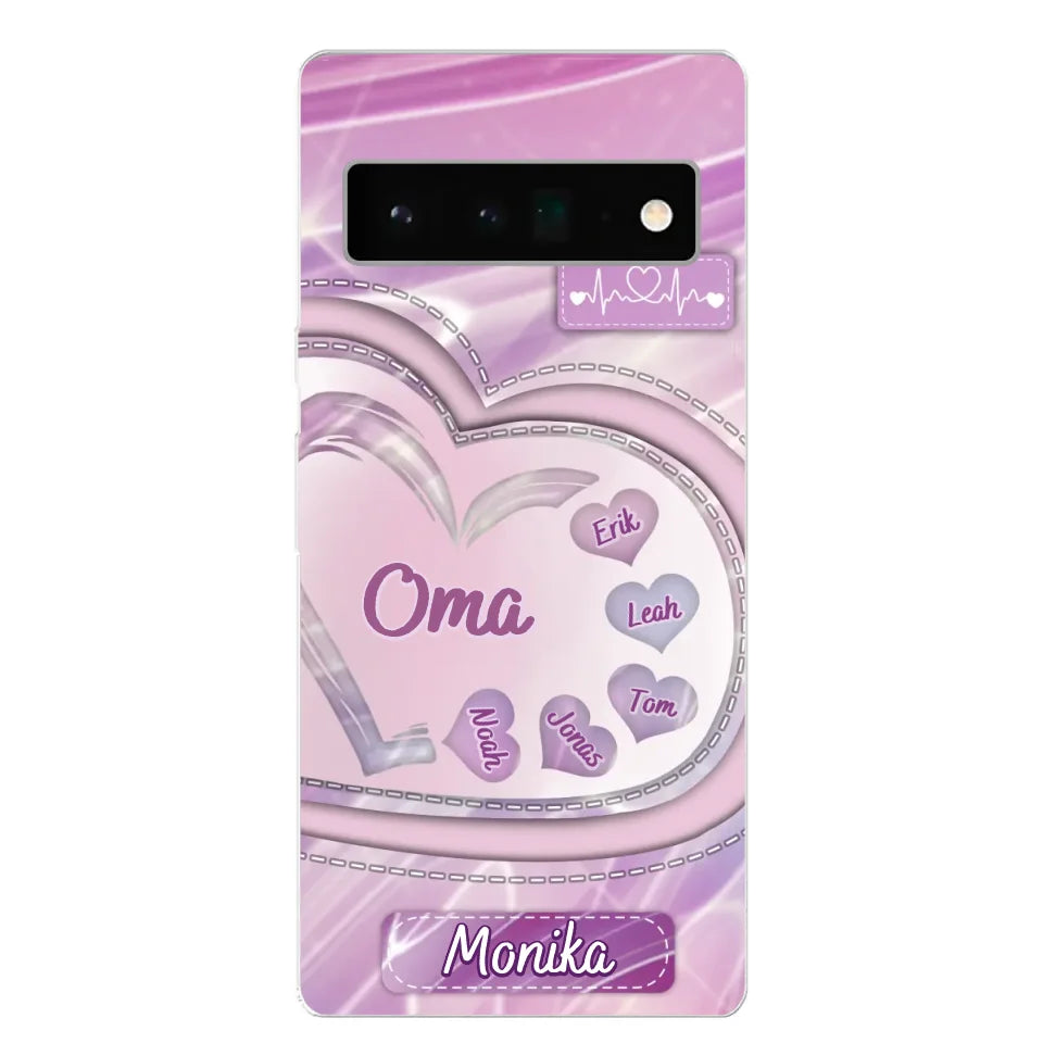 Glitterharten - gepersonaliseerde telefoonhoes