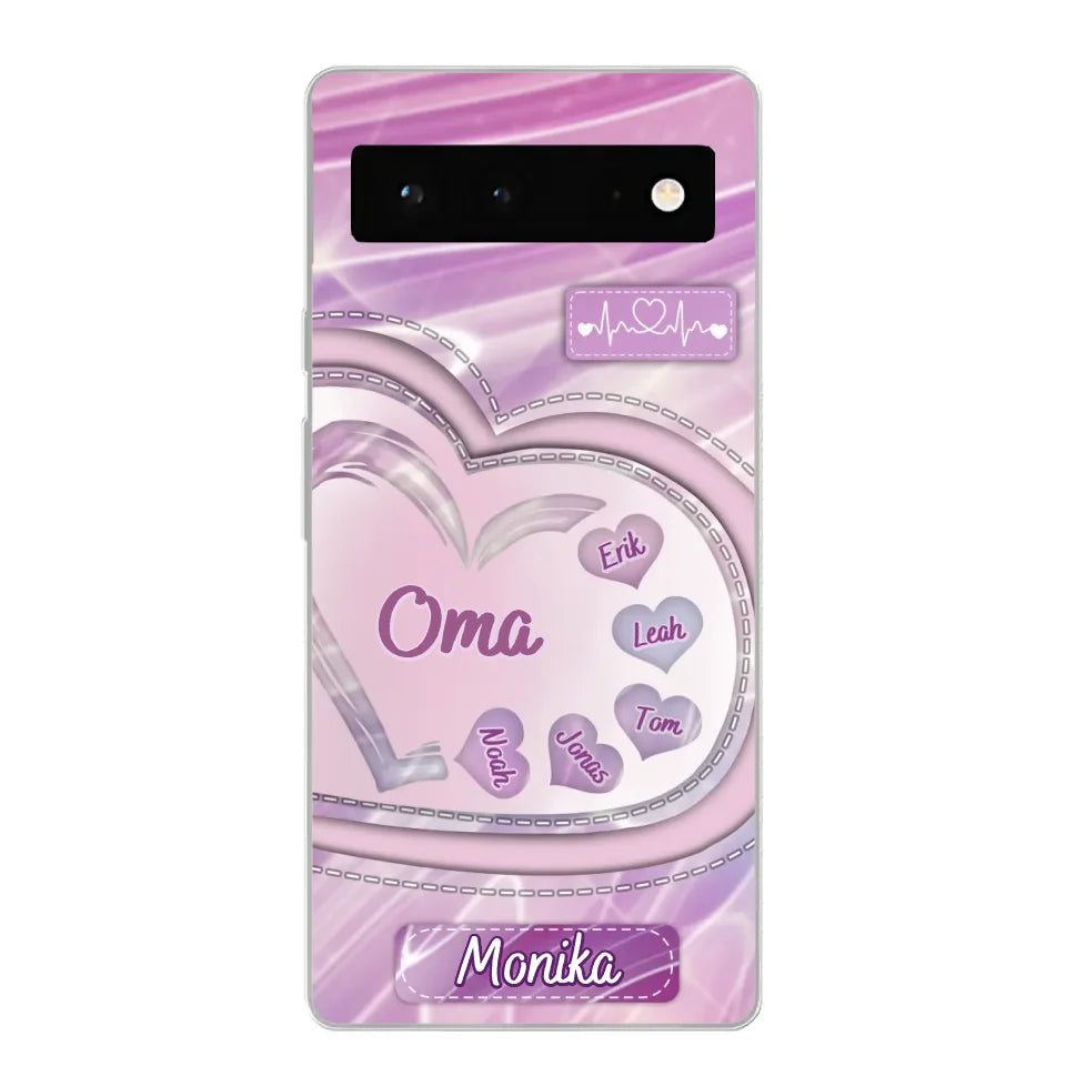 Glitterharten - gepersonaliseerde telefoonhoes