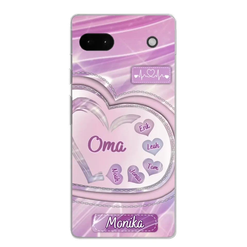 Glitterharten - gepersonaliseerde telefoonhoes