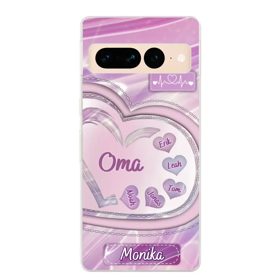 Glitterharten - gepersonaliseerde telefoonhoes