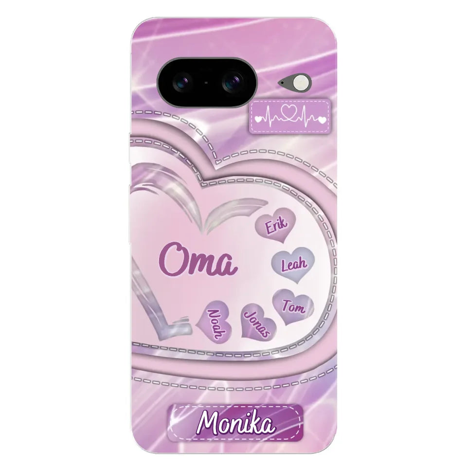 Glitterharten - gepersonaliseerde telefoonhoes
