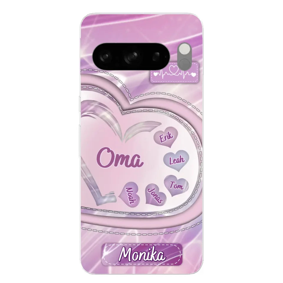 Glitterharten - gepersonaliseerde telefoonhoes
