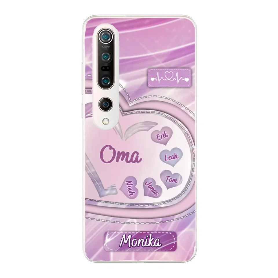 Glitterharten - gepersonaliseerde telefoonhoes