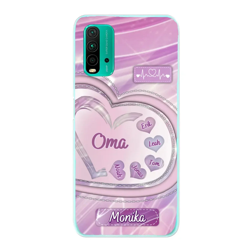 Glitterharten - gepersonaliseerde telefoonhoes