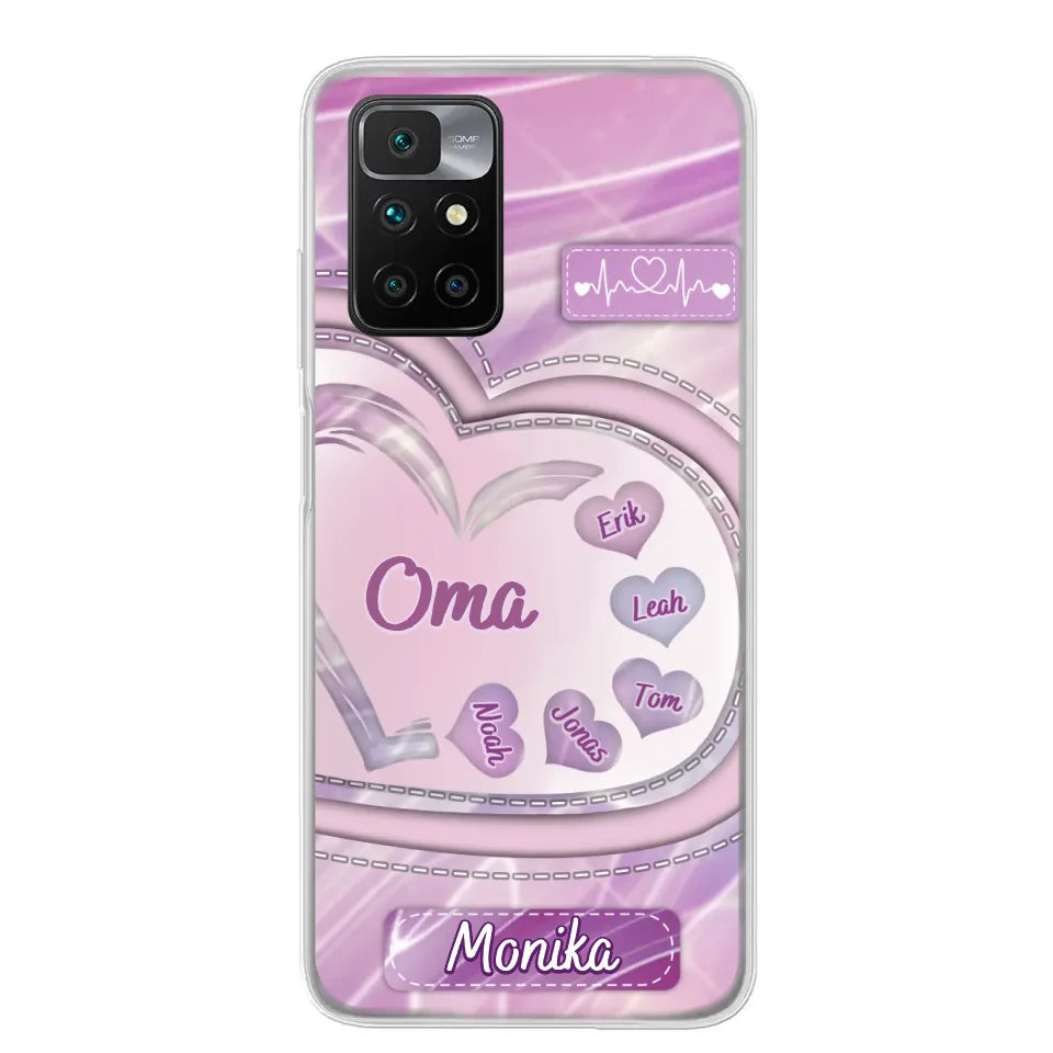 Glitterharten - gepersonaliseerde telefoonhoes