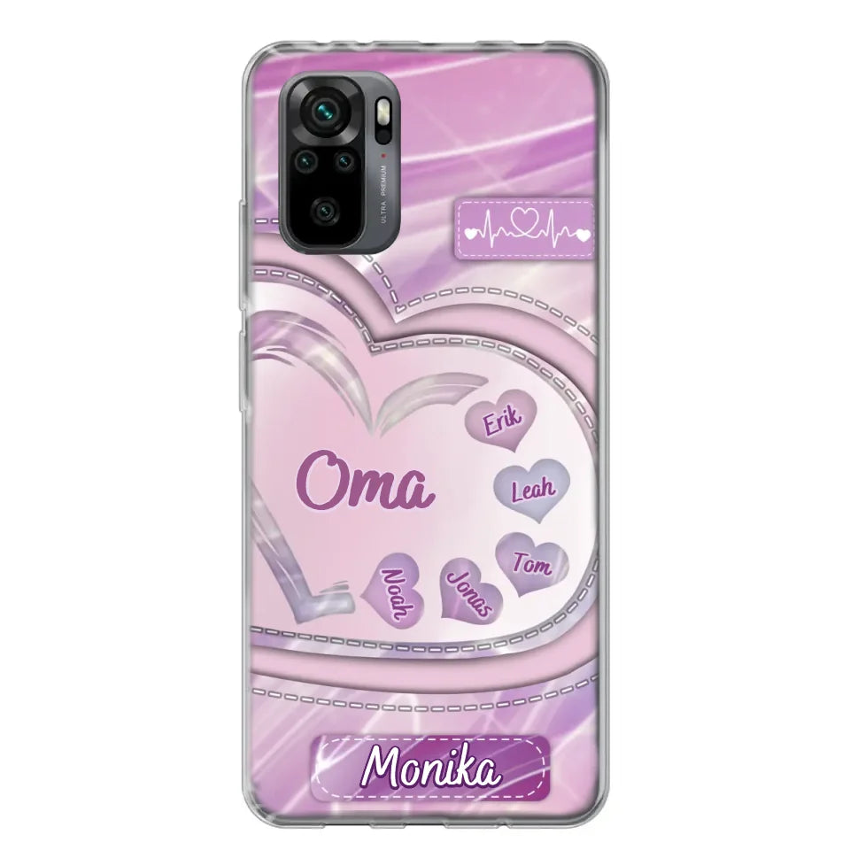 Glitterharten - gepersonaliseerde telefoonhoes