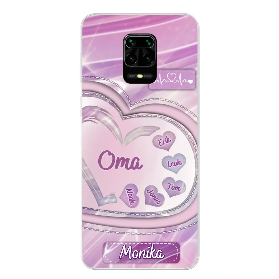 Glitterharten - gepersonaliseerde telefoonhoes