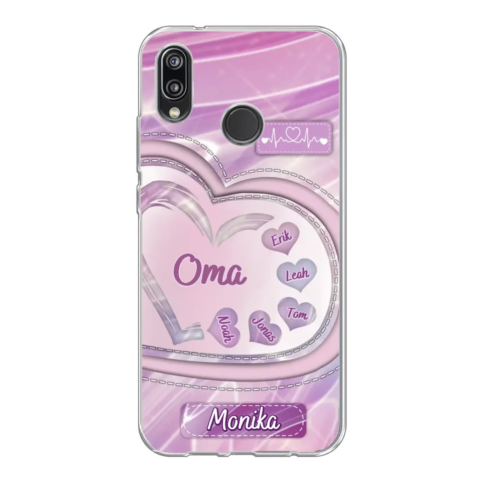 Glitterharten - gepersonaliseerde telefoonhoes