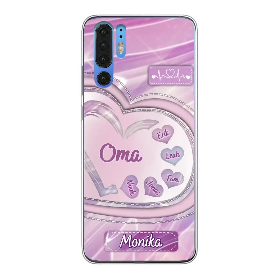 Glitterharten - gepersonaliseerde telefoonhoes