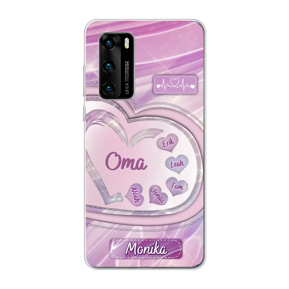 Glitterharten - gepersonaliseerde telefoonhoes