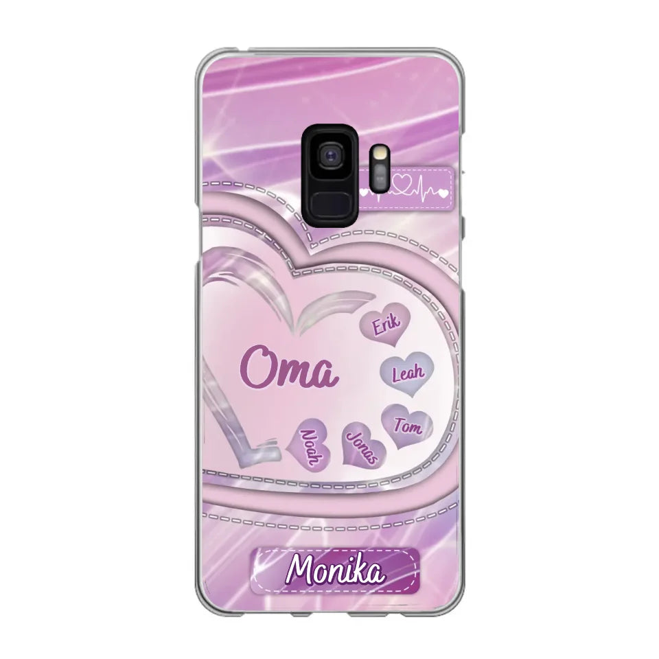 Glitterharten - gepersonaliseerde telefoonhoes