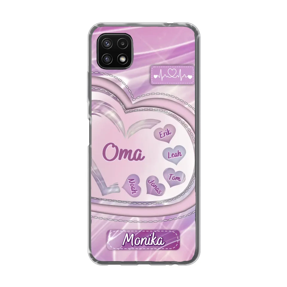 Glitterharten - gepersonaliseerde telefoonhoes