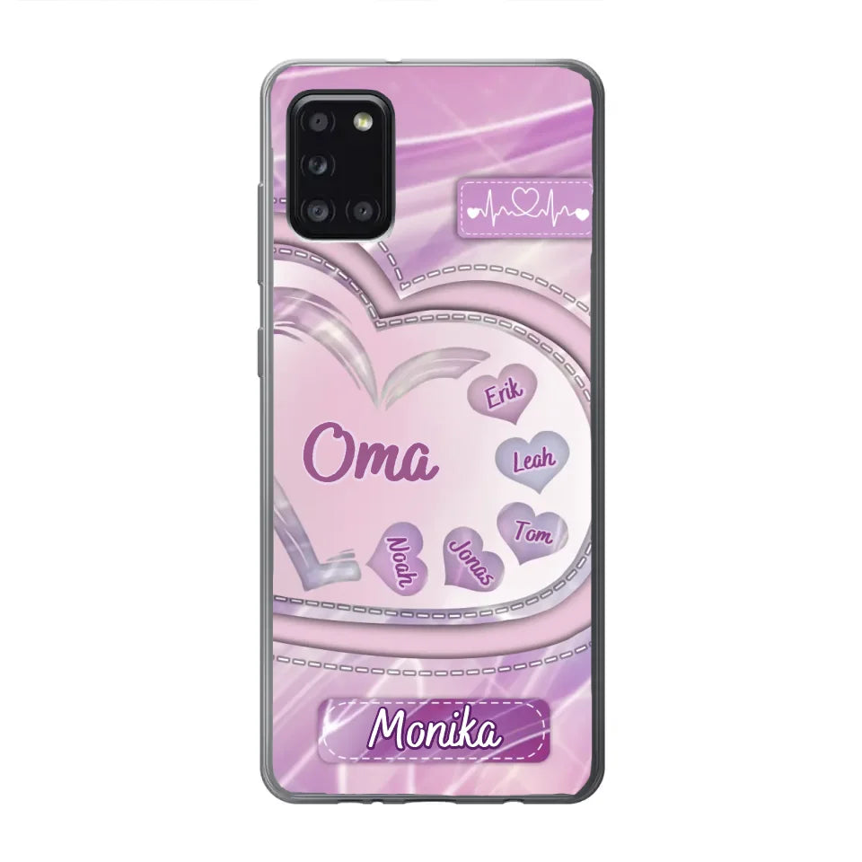 Glitterharten - gepersonaliseerde telefoonhoes