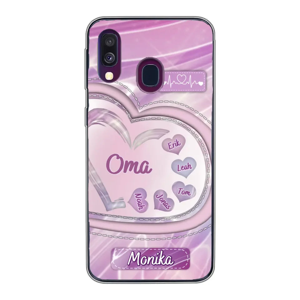 Glitterharten - gepersonaliseerde telefoonhoes