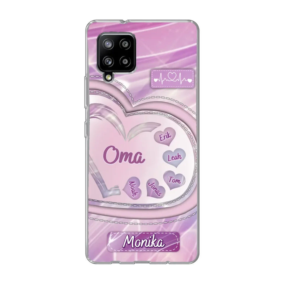Glitterharten - gepersonaliseerde telefoonhoes