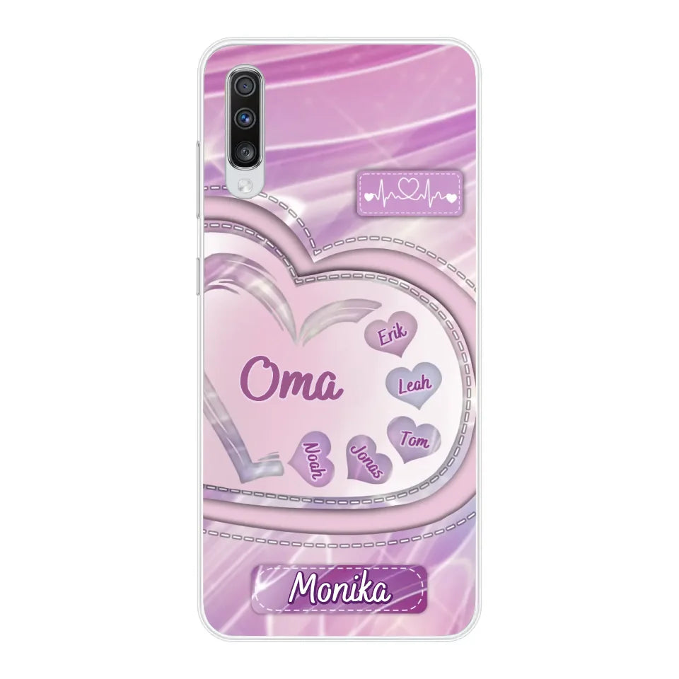 Glitterharten - gepersonaliseerde telefoonhoes