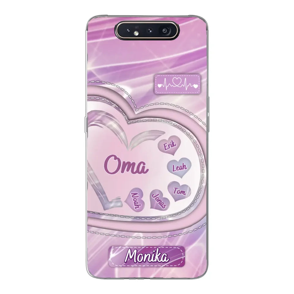 Glitterharten - gepersonaliseerde telefoonhoes
