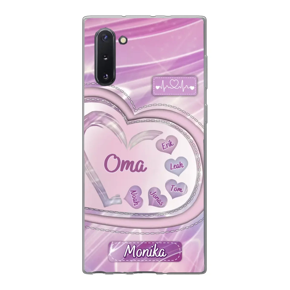 Glitterharten - gepersonaliseerde telefoonhoes