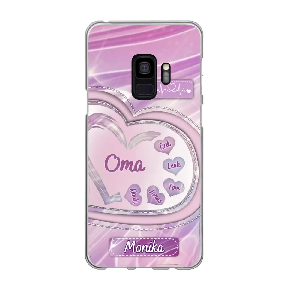 Glitterharten - gepersonaliseerde telefoonhoes