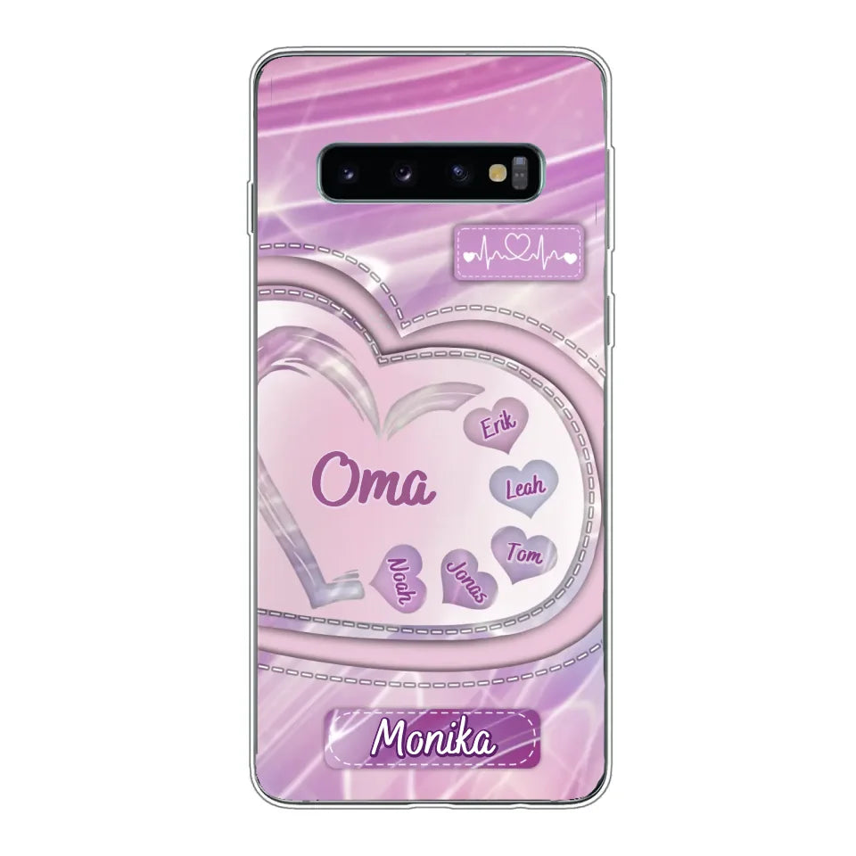Glitterharten - gepersonaliseerde telefoonhoes