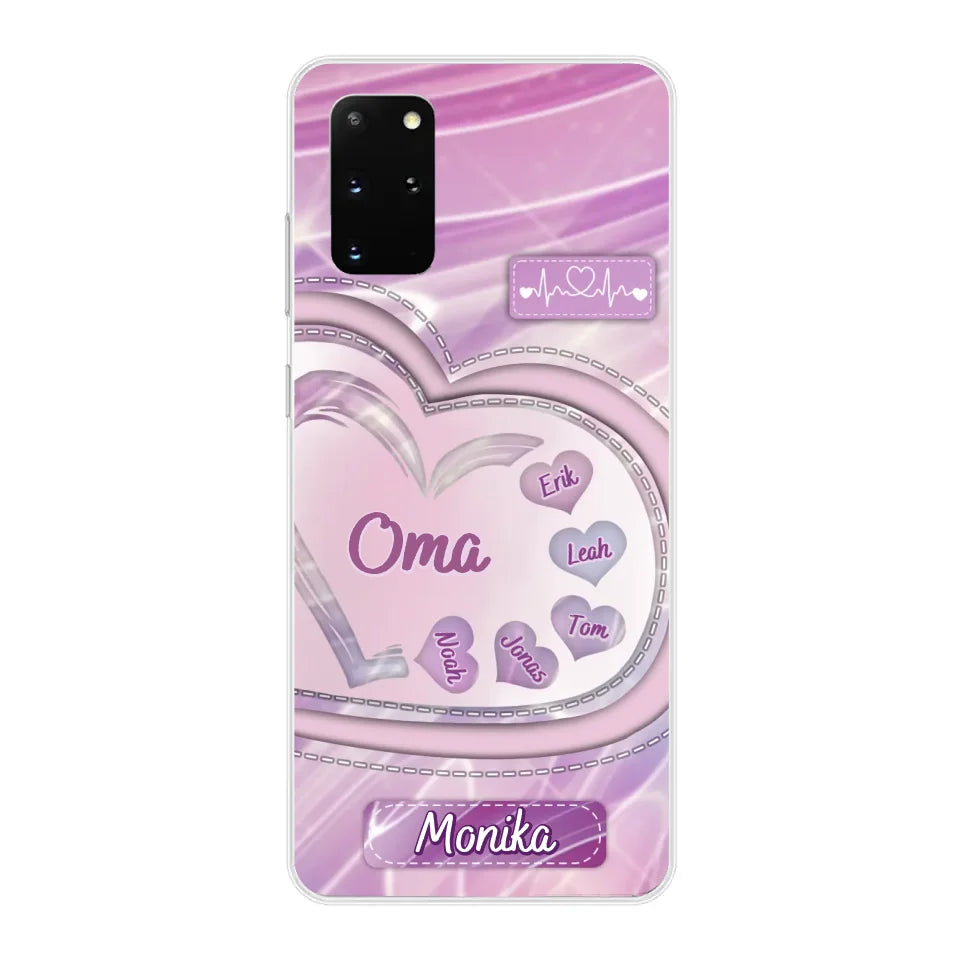 Glitterharten - gepersonaliseerde telefoonhoes