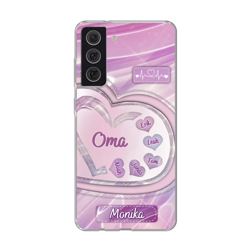 Glitterharten - gepersonaliseerde telefoonhoes