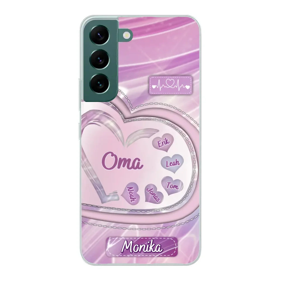 Glitterharten - gepersonaliseerde telefoonhoes