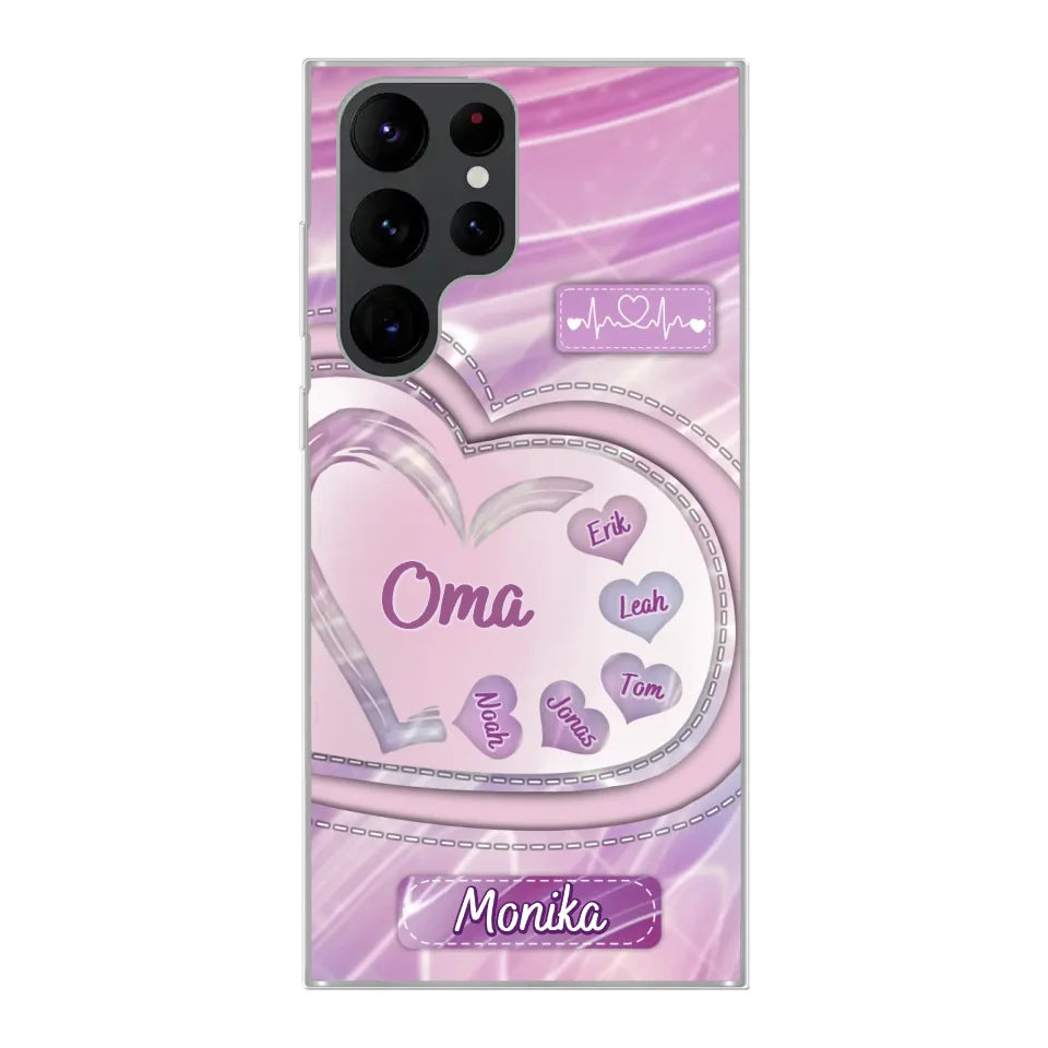 Glitterharten - gepersonaliseerde telefoonhoes