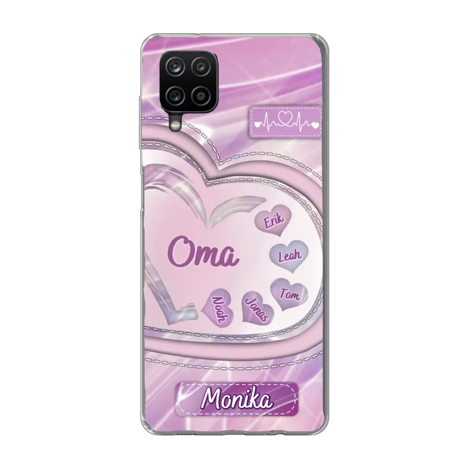Glitterharten - gepersonaliseerde telefoonhoes