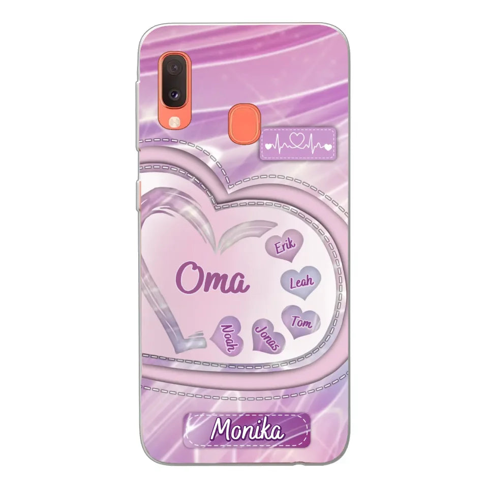Glitterharten - gepersonaliseerde telefoonhoes