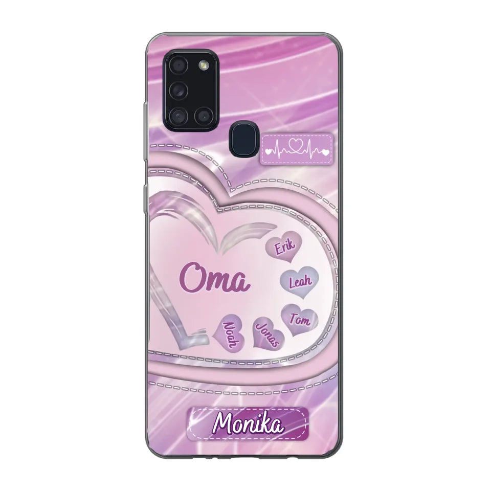 Glitterharten - gepersonaliseerde telefoonhoes