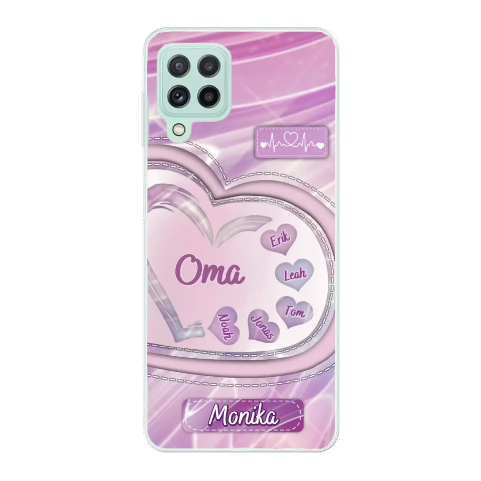 Glitterharten - gepersonaliseerde telefoonhoes