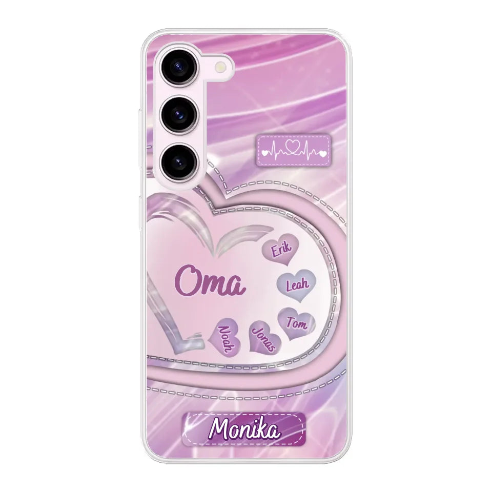 Glitterharten - gepersonaliseerde telefoonhoes