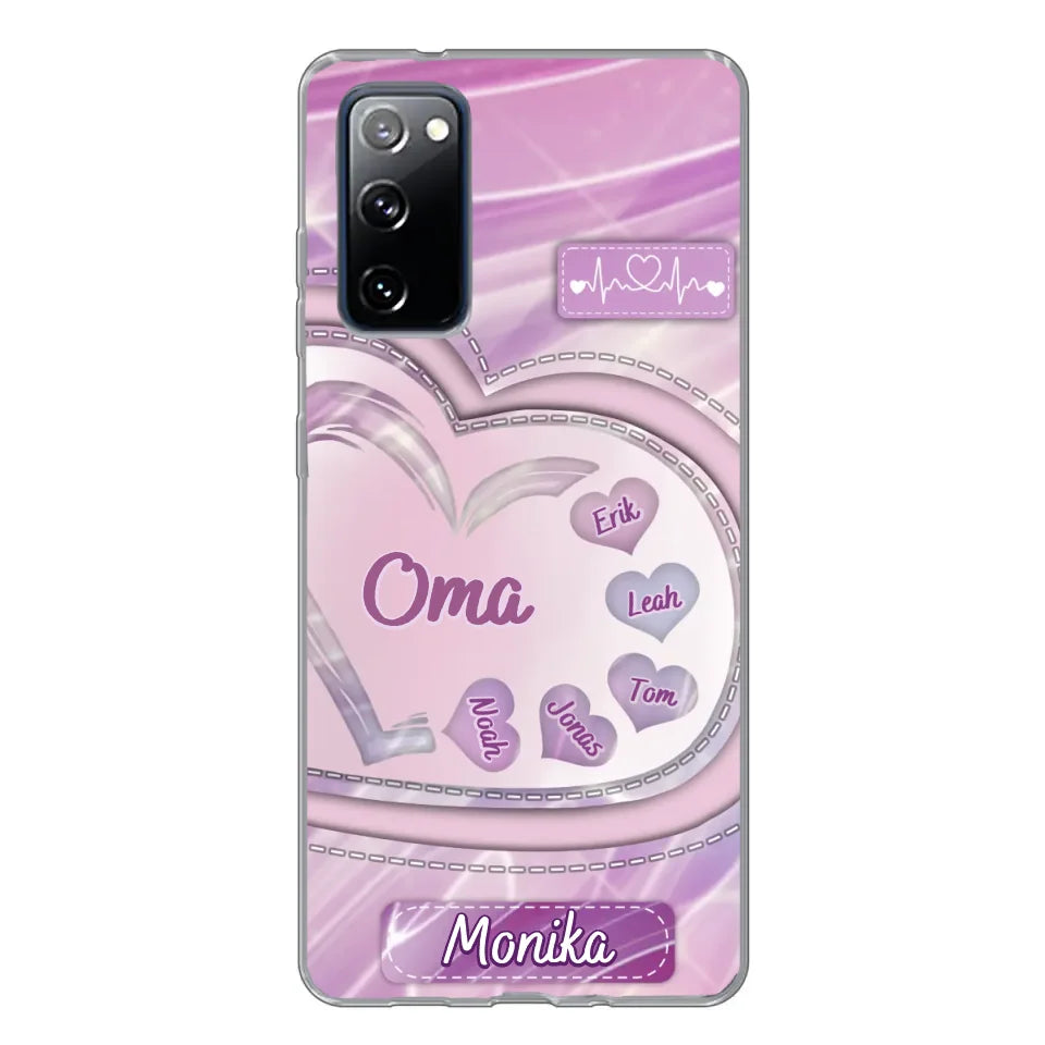 Glitterharten - gepersonaliseerde telefoonhoes