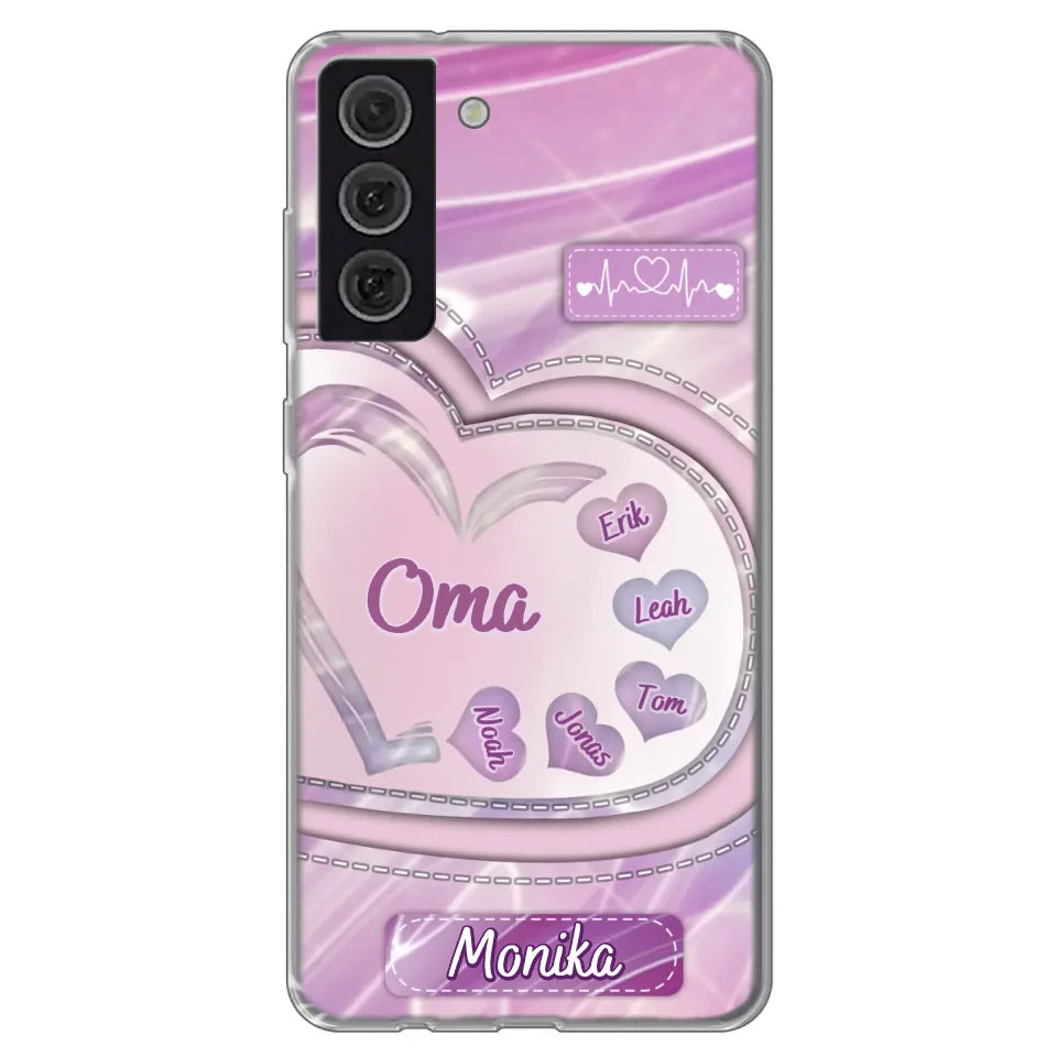 Glitterharten - gepersonaliseerde telefoonhoes