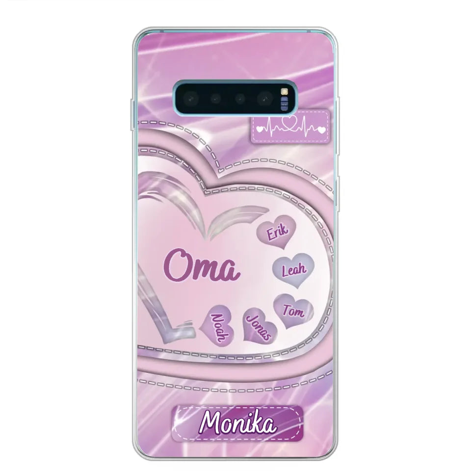 Glitterharten - gepersonaliseerde telefoonhoes