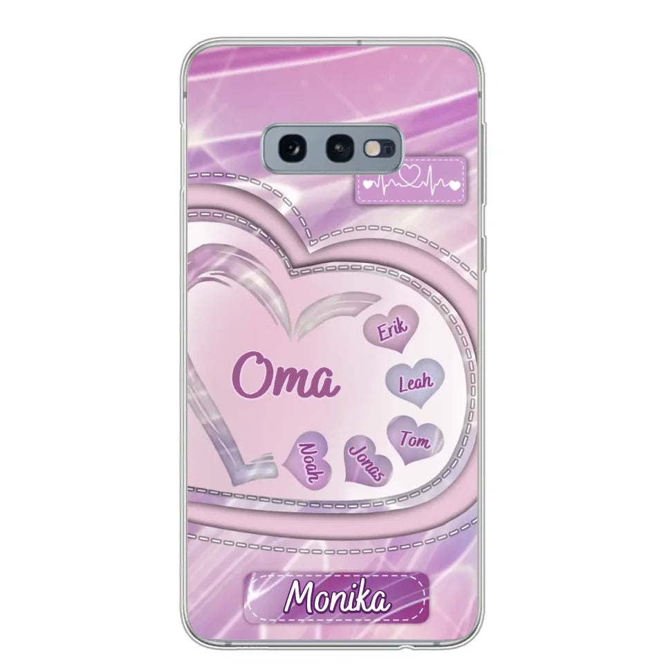 Glitterharten - gepersonaliseerde telefoonhoes