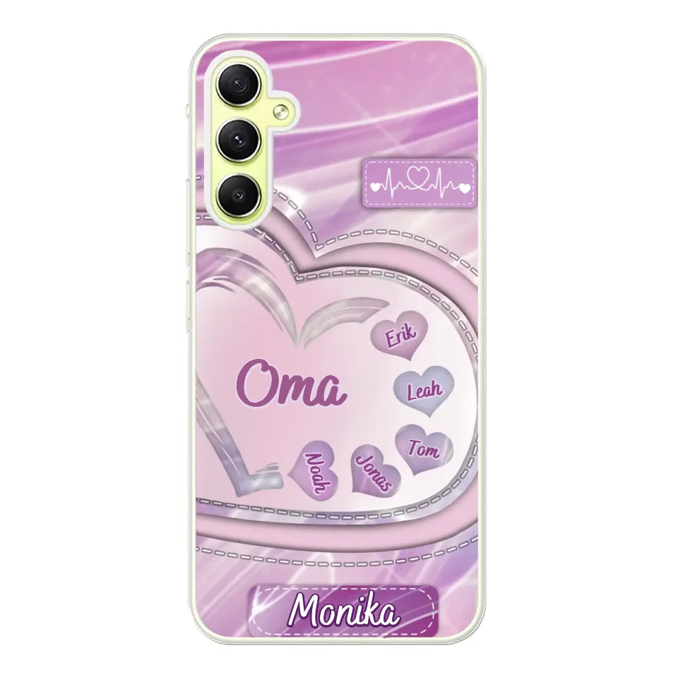 Glitterharten - gepersonaliseerde telefoonhoes