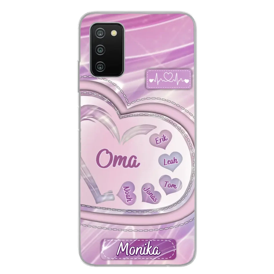 Glitterharten - gepersonaliseerde telefoonhoes