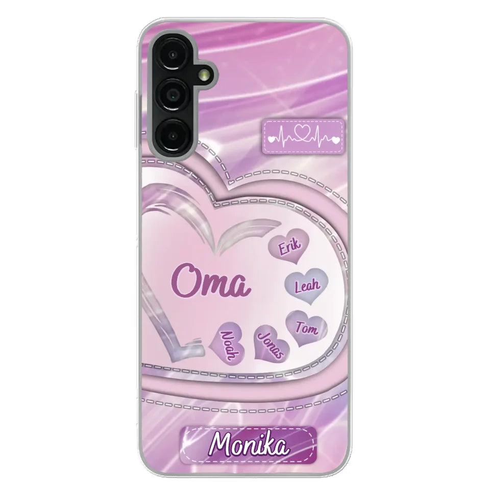 Glitterharten - gepersonaliseerde telefoonhoes