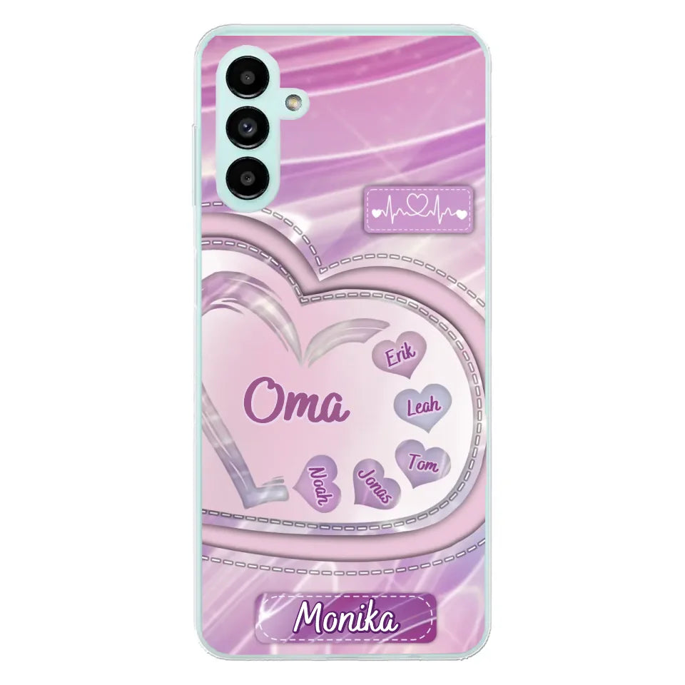 Glitterharten - gepersonaliseerde telefoonhoes