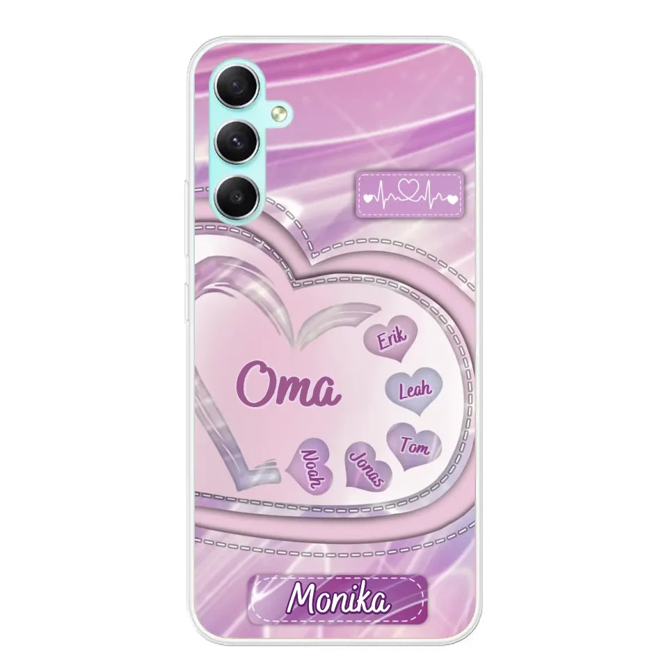 Glitterharten - gepersonaliseerde telefoonhoes