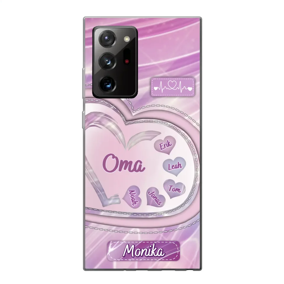 Glitterharten - gepersonaliseerde telefoonhoes
