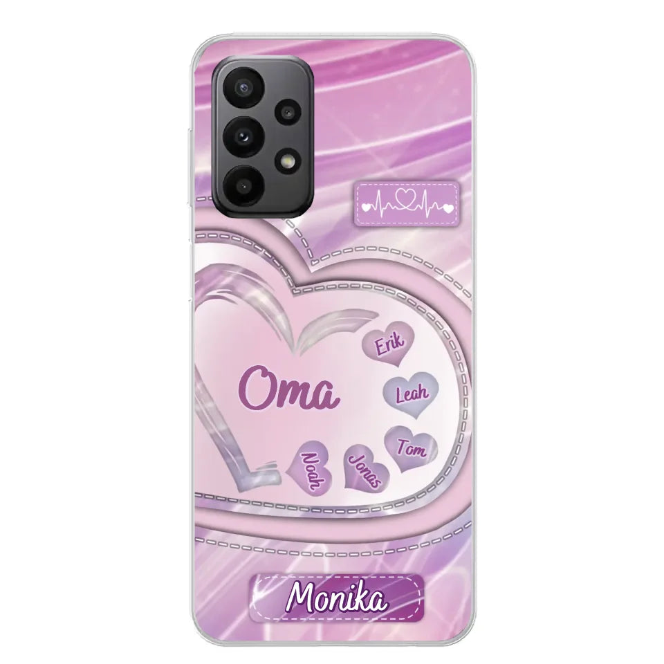 Glitterharten - gepersonaliseerde telefoonhoes