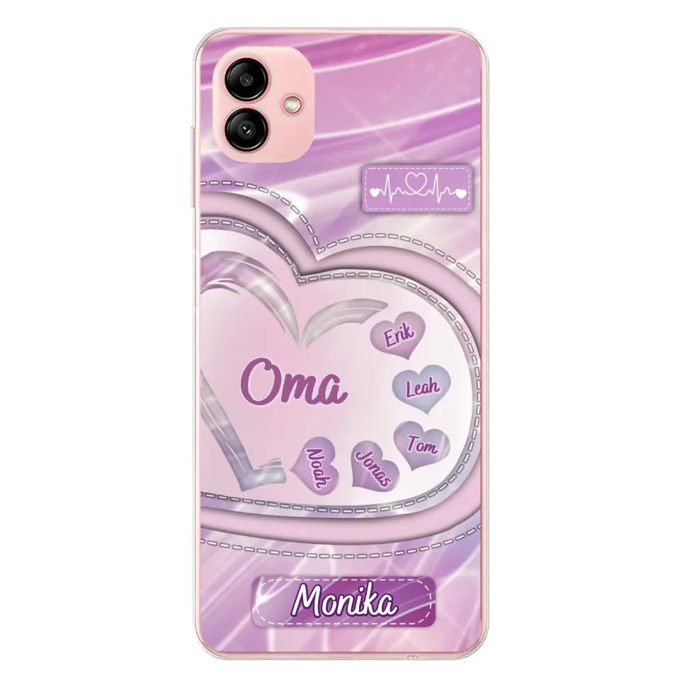 Glitterharten - gepersonaliseerde telefoonhoes