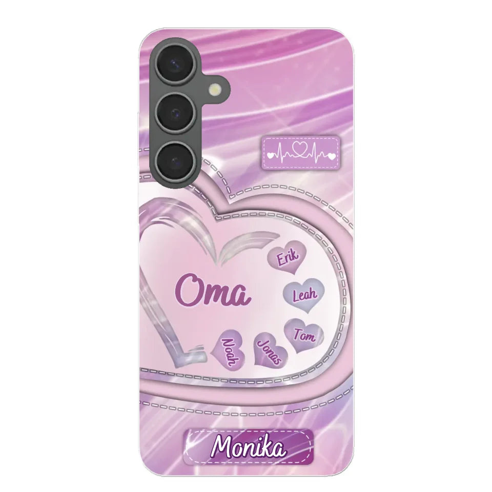 Glitterharten - gepersonaliseerde telefoonhoes