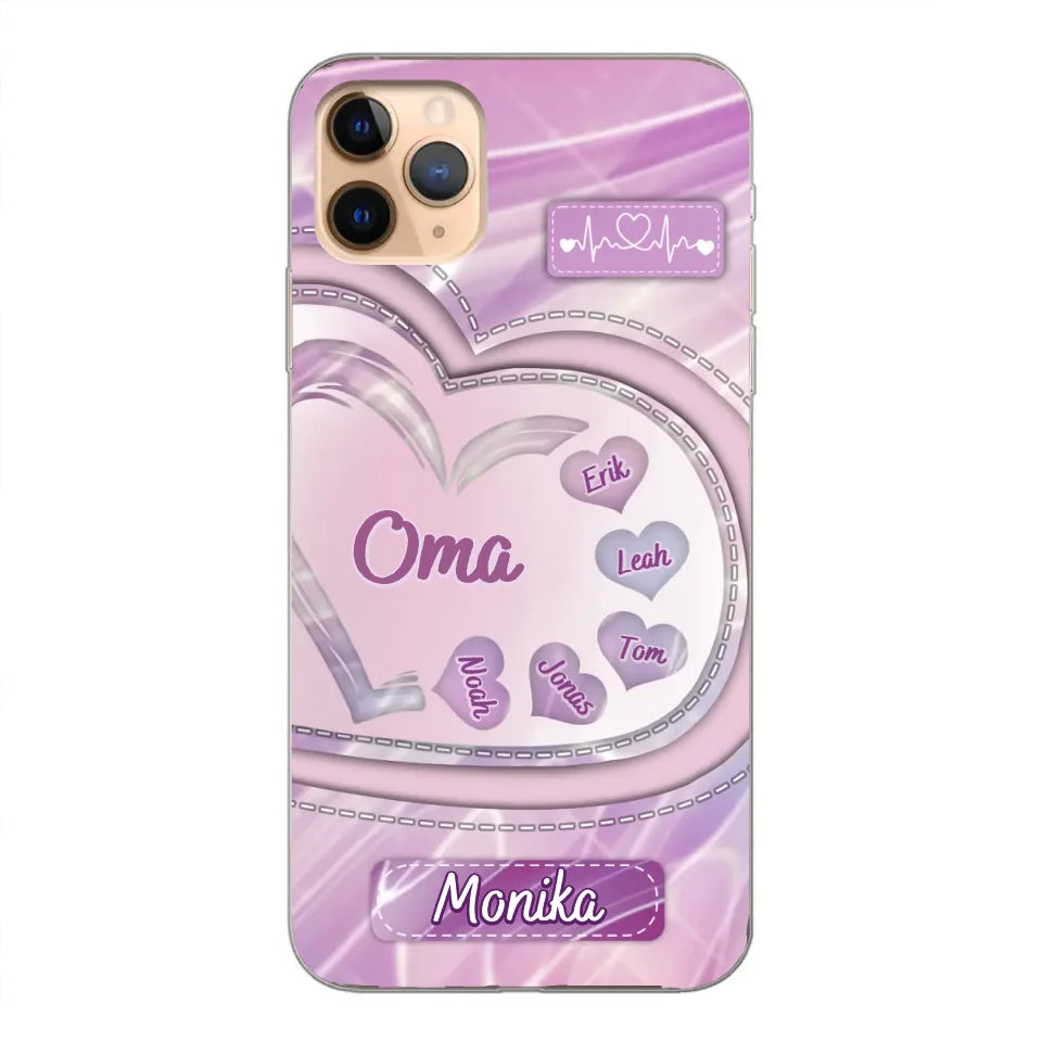 Glitterharten - gepersonaliseerde telefoonhoes