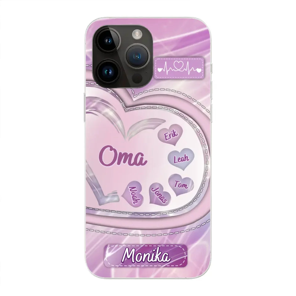 Glitterharten - gepersonaliseerde telefoonhoes