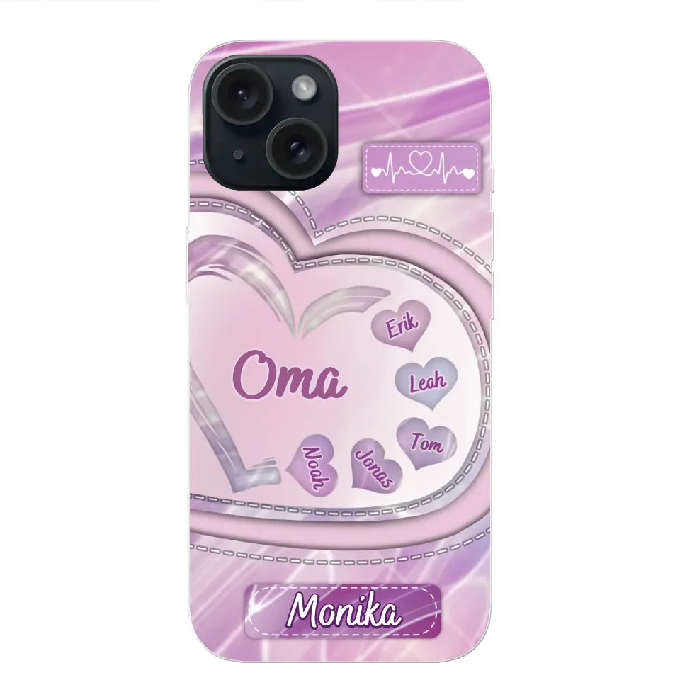 Glitterharten - gepersonaliseerde telefoonhoes