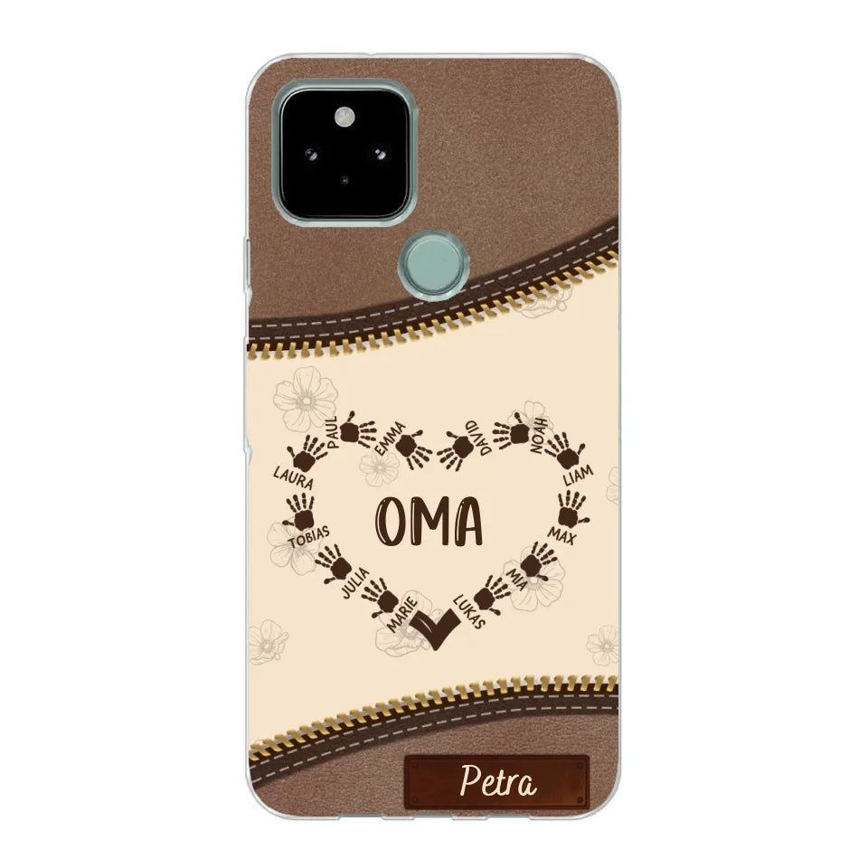 Favoriete Hart Leren Look - Gepersonaliseerde Telefoonhoes